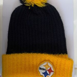 PITTSBURGH STEELERS CUFF KNIT BEANIE WITH POM
